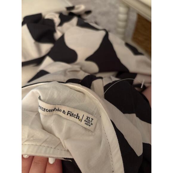 Abercrombie & Fitch One Shoulder Cut Out Maxi Dress Size XL Tall Pockets Coastal - Picture 7 of 13